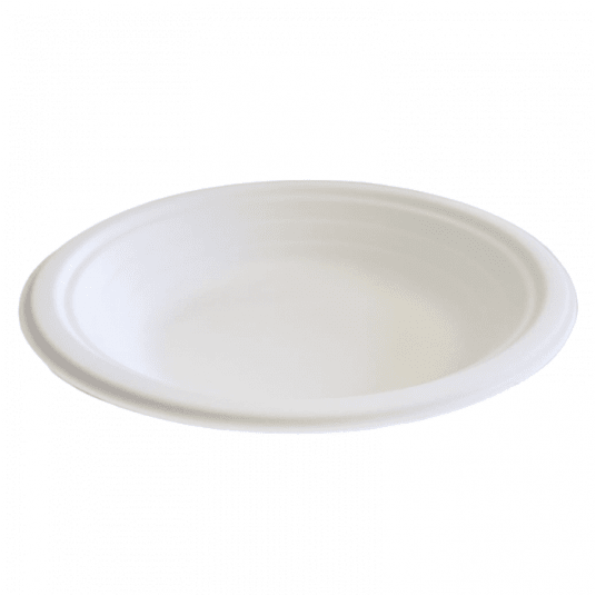 Talerze okrągłe z trzciny cukrowej głębokie 22,5cm 550ml 50szt. -zdjęcie numer 1