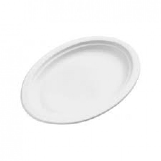 Talerze owalne z trzciny cukrowej 26cm 50szt. -zdjęcie numer 1