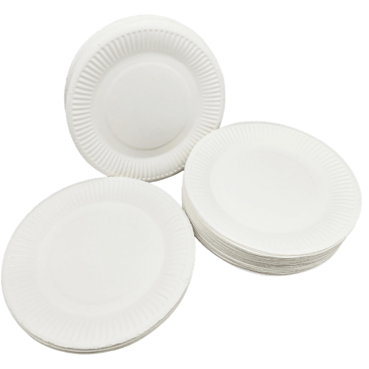 Talerze papierowe białe 15cm 100szt. -zdjęcie numer 4