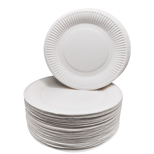 Talerze papierowe białe 15cm 100szt. -zdjęcie numer 1