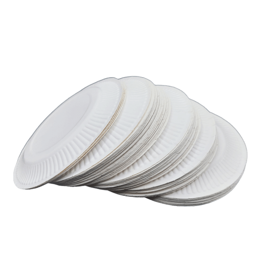 Talerze papierowe białe 18cm 100szt. -zdjęcie numer 5