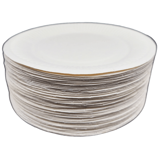 Talerze papierowe białe 18cm 100szt. -zdjęcie numer 2