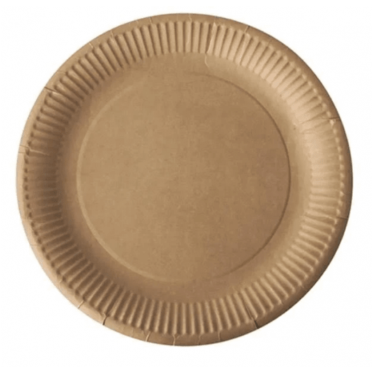Talerze papierowe brązowe KRAFT 23cm 50szt. -zdjęcie numer 1