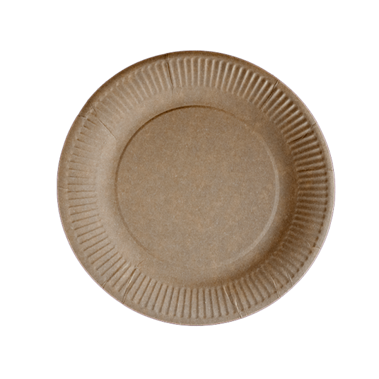 Talerze papierowe brązowe KRAFT 23cm 50szt. -zdjęcie numer 2