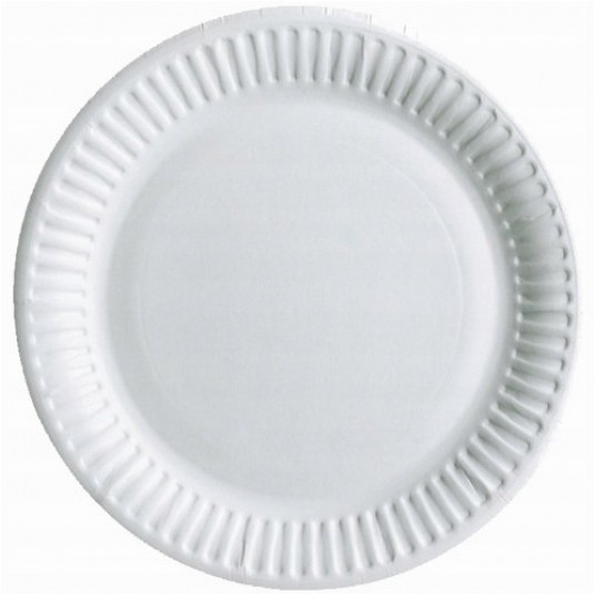 Talerze papierowe grube białe 26cm 50szt. -zdjęcie numer 1