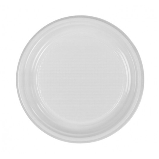 Talerze plastikowe białe wielorazowe 17cm 100szt. -zdjęcie numer 1