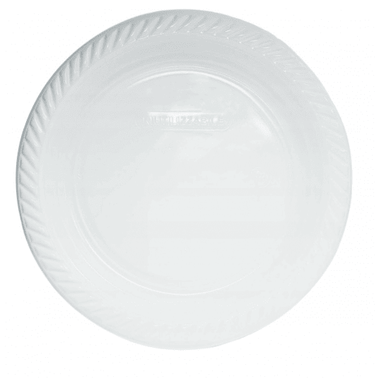 Talerze plastikowe białe wielorazowe 22cm 100szt. -zdjęcie numer 1