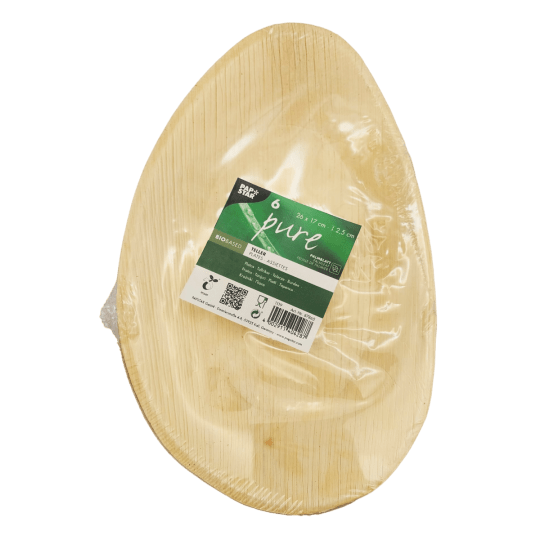 Talerze z liści palmowych owalne 26/17cm 6szt. -zdjęcie numer 2