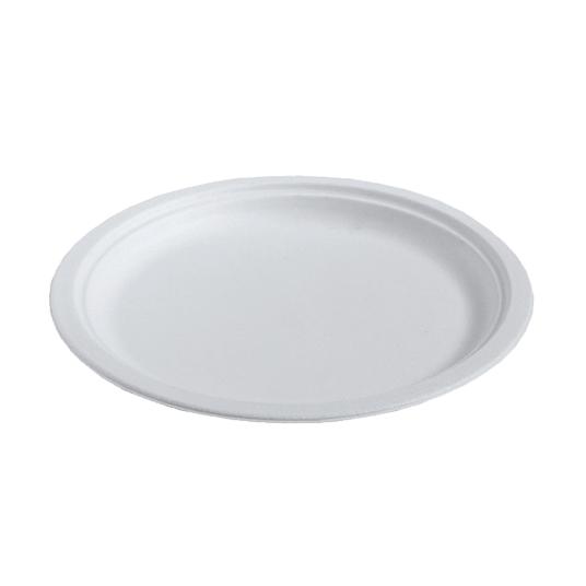 Talerze z trzciny cukrowej okrągłe 26cm 50szt. -zdjęcie numer 1