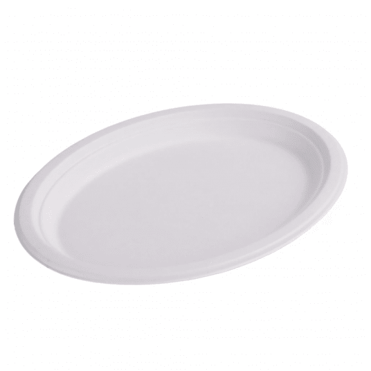 Talerze z trzciny cukrowej owalne 26cm 50szt. -zdjęcie numer 1