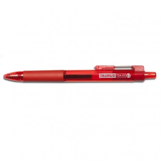 TDA-03 Długopis żelowy automatyczny czerwony 0,7mm -zdjęcie numer 1
