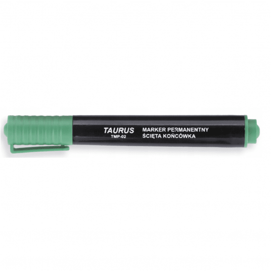 TMP-02 marker permanentny ze ściętą końcówką zielony -zdjęcie numer 1