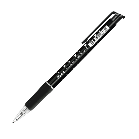TO-066 Długopis gwiazdki automatyczny czarny 1mm -zdjęcie numer 1
