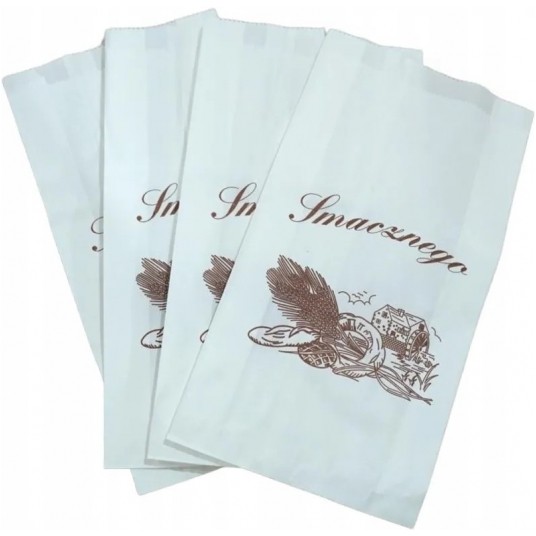 Torby fałdowe białe z nadrukiem 290/150/60mm 1000szt. -zdjęcie numer 2