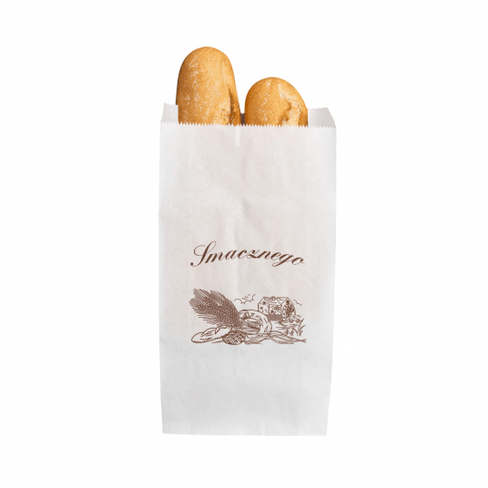 Torby fałdowe białe z nadrukiem 350/180/60mm 1000szt. -zdjęcie numer 3