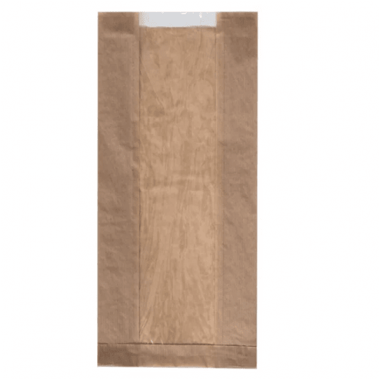 Torby fałdowe brązowe z oknem 280/150/70mm 250szt. -zdjęcie numer 1