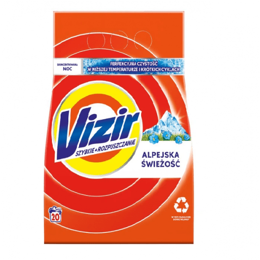 Vizir proszek do prania Alpejska Świeżość 1,1kg -zdjęcie numer 1