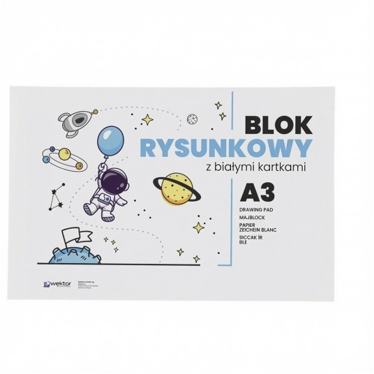 Wektor blok rysunkowy biały A3 10 kartek -zdjęcie numer 1