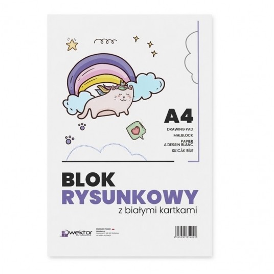 Wektor blok rysunkowy biały A4 20 kartek -zdjęcie numer 1