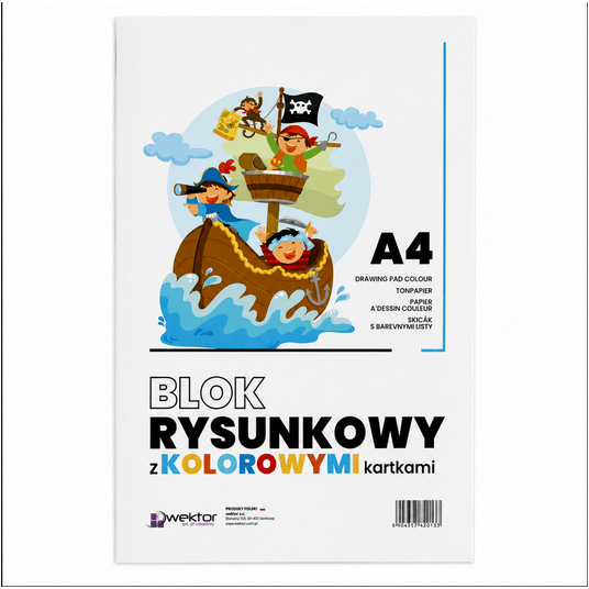 Wektor blok rysunkowy kolorowy A4 16 kartek -zdjęcie numer 1