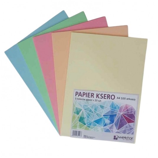 Wektor papier ksero mix kolor pastelowy 80g 100szt. -zdjęcie numer 1