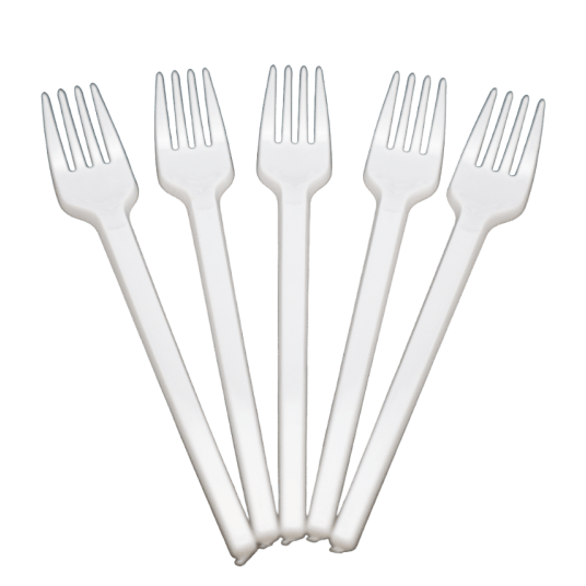 Widelce białe plastikowe 2,3g 100szt. -zdjęcie numer 2