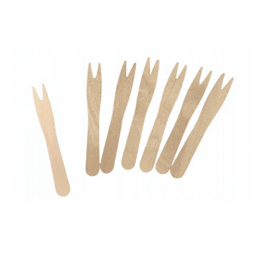 Widelczyki do frytek drewnianych 8,5cm 1000szt. -zdjęcie numer 4