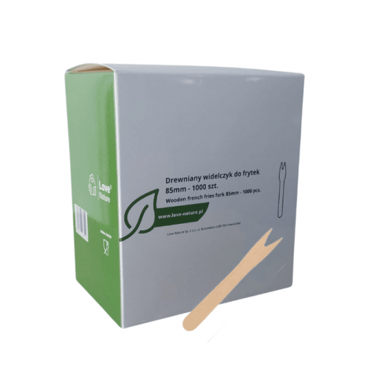 Widelczyki do frytek drewnianych 8,5cm 1000szt. -zdjęcie numer 2