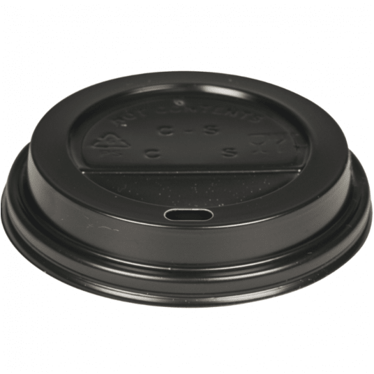 Wieczka czarne do kubków papierowych 90mm 100szt. -zdjęcie numer 1