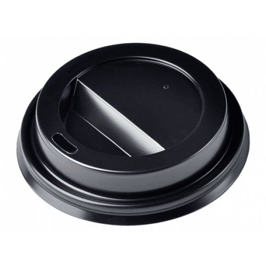 Wieczka czarne do kubków papierowych 90mm 100szt. -zdjęcie numer 2