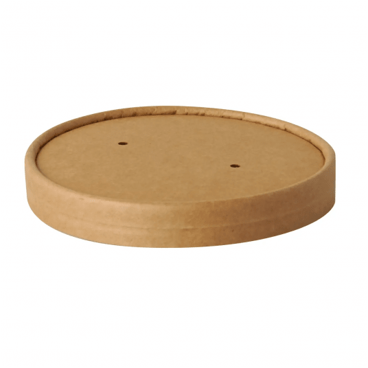 Wieczko do kubka do zupy kraft 230ml 25szt. -zdjęcie numer 1