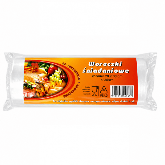Woreczki śniadaniowe LDPE 20/30cm 50szt -zdjęcie numer 1