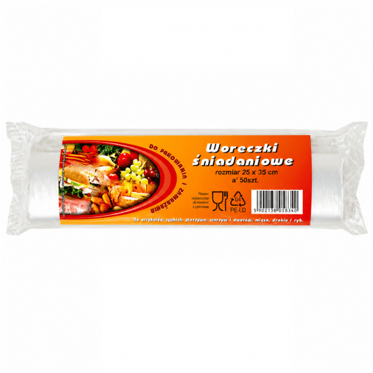 Woreczki śniadaniowe LDPE 25/35cm 50szt -zdjęcie numer 1