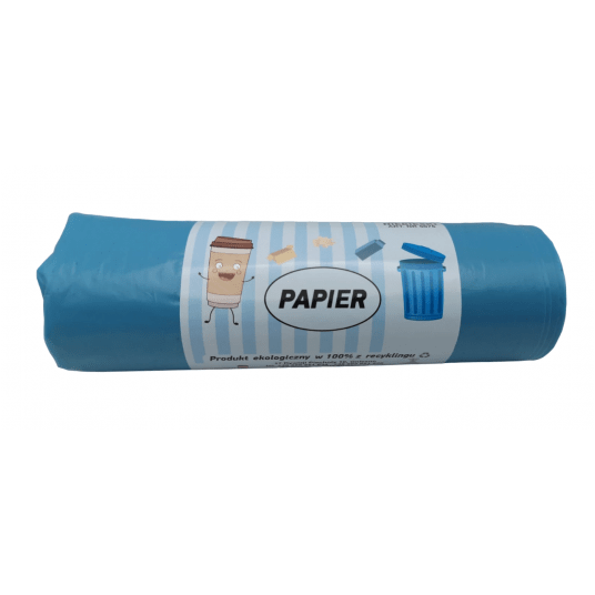 Worki na śmieci niebieskie LDPE 120L 10szt. -zdjęcie numer 3