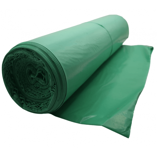 Worki na śmieci zielone LDPE 240L 10szt. -zdjęcie numer 2