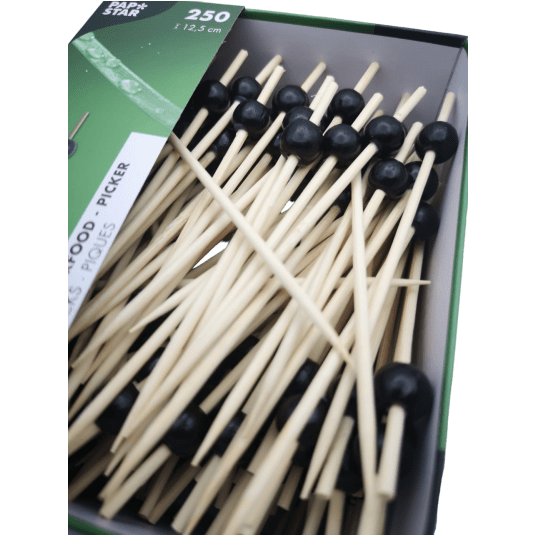 Wykałaczki drewniane Czarna Perła 12,5cm 250szt. -zdjęcie numer 3