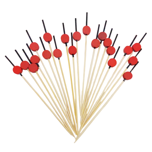 Wykałaczki drewniane Czerwone Kółko 12cm 100szt. -zdjęcie numer 4