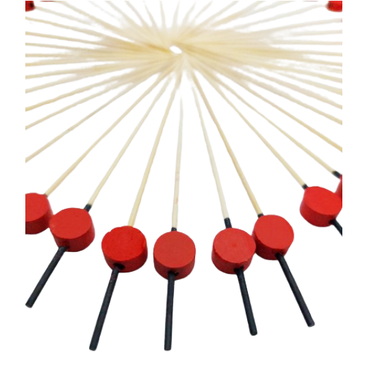 Wykałaczki drewniane Czerwone Kółko 12cm 100szt. -zdjęcie numer 2