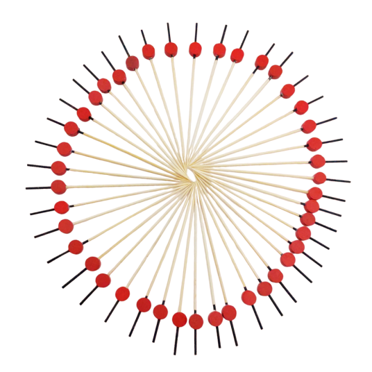 Wykałaczki drewniane Czerwone Kółko 12cm 100szt. -zdjęcie numer 6