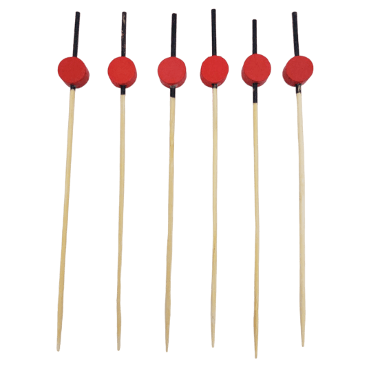 Wykałaczki drewniane Czerwone Kółko 12cm 100szt. -zdjęcie numer 5