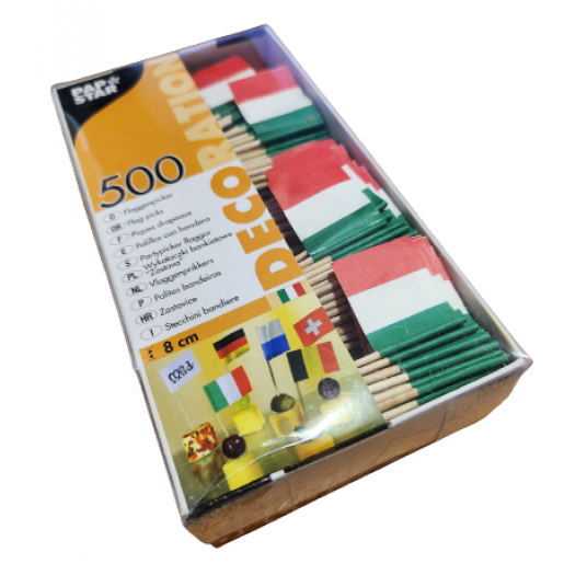 Wykałaczki drewniane Flaga Włoska 8cm 500szt. -zdjęcie numer 5