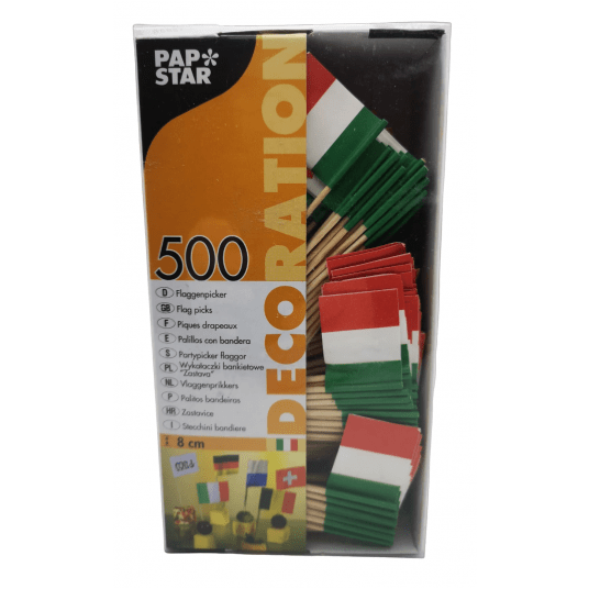 Wykałaczki drewniane Flaga Włoska 8cm 500szt. -zdjęcie numer 2