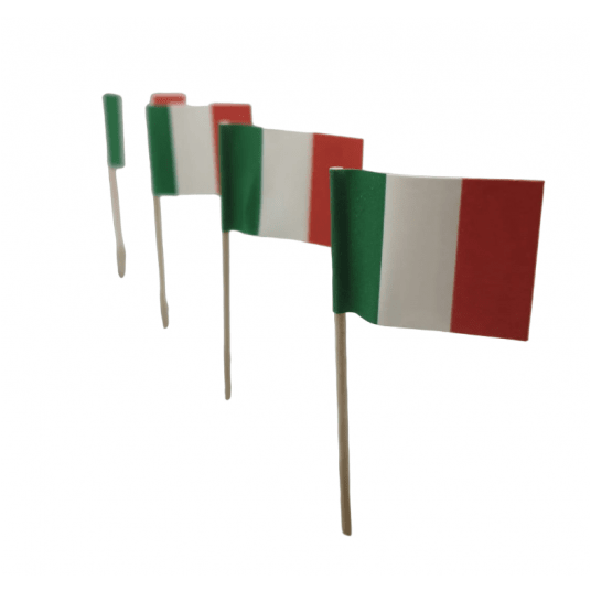 Wykałaczki drewniane Flaga Włoska 8cm 500szt. -zdjęcie numer 3