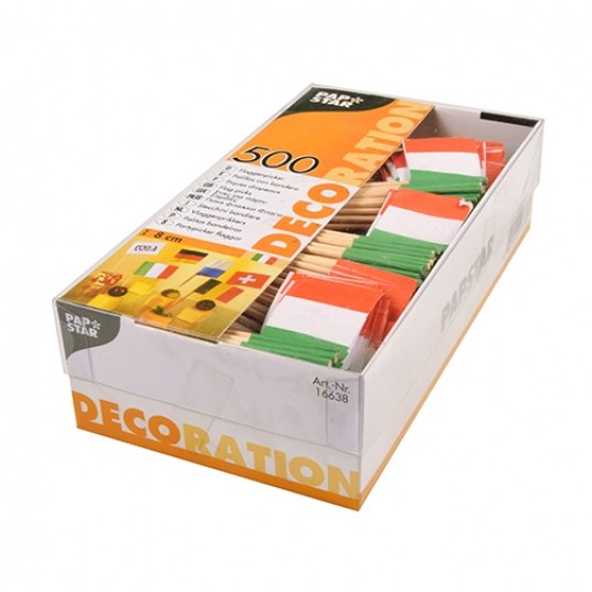 Wykałaczki drewniane Flaga Włoska 8cm 500szt. -zdjęcie numer 6