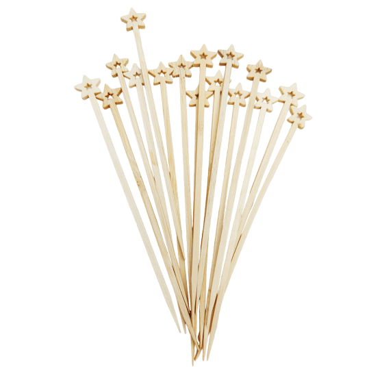 Wykałaczki drewniane Gwiazda 12cm 100szt. -zdjęcie numer 4