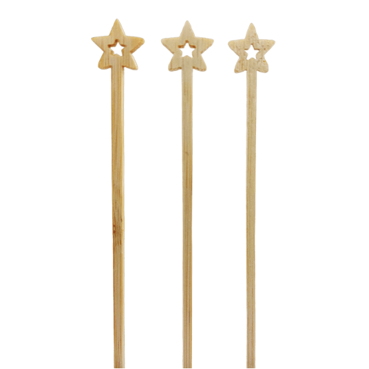 Wykałaczki drewniane Gwiazda 12cm 100szt. -zdjęcie numer 1