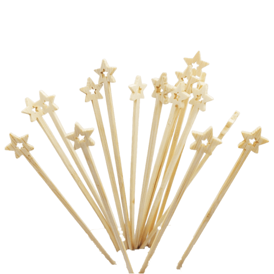 Wykałaczki drewniane Gwiazda 12cm 100szt. -zdjęcie numer 2