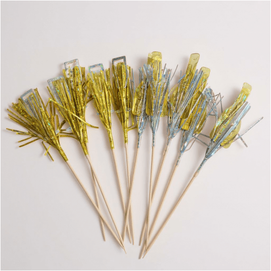 Wykałaczki drewniane Holograficzne 23cm 10szt. -zdjęcie numer 5