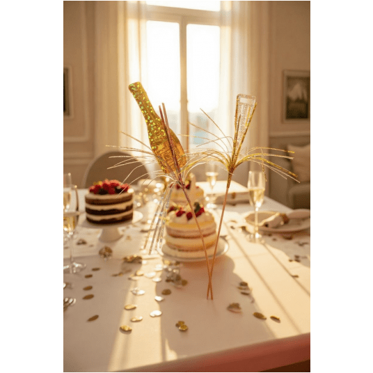 Wykałaczki drewniane Holograficzne 23cm 10szt. -zdjęcie numer 3