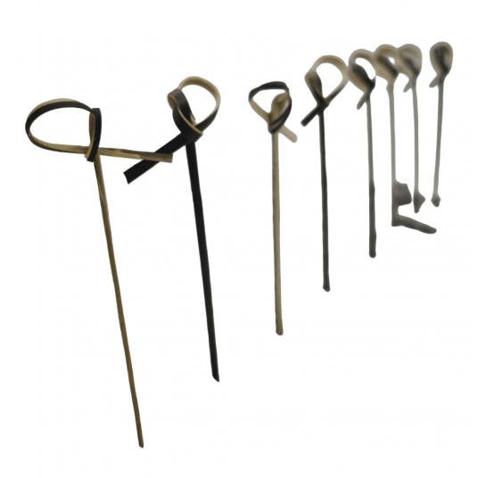 Wykałaczki drewniane Knot czarne 10cm 250szt. -zdjęcie numer 5